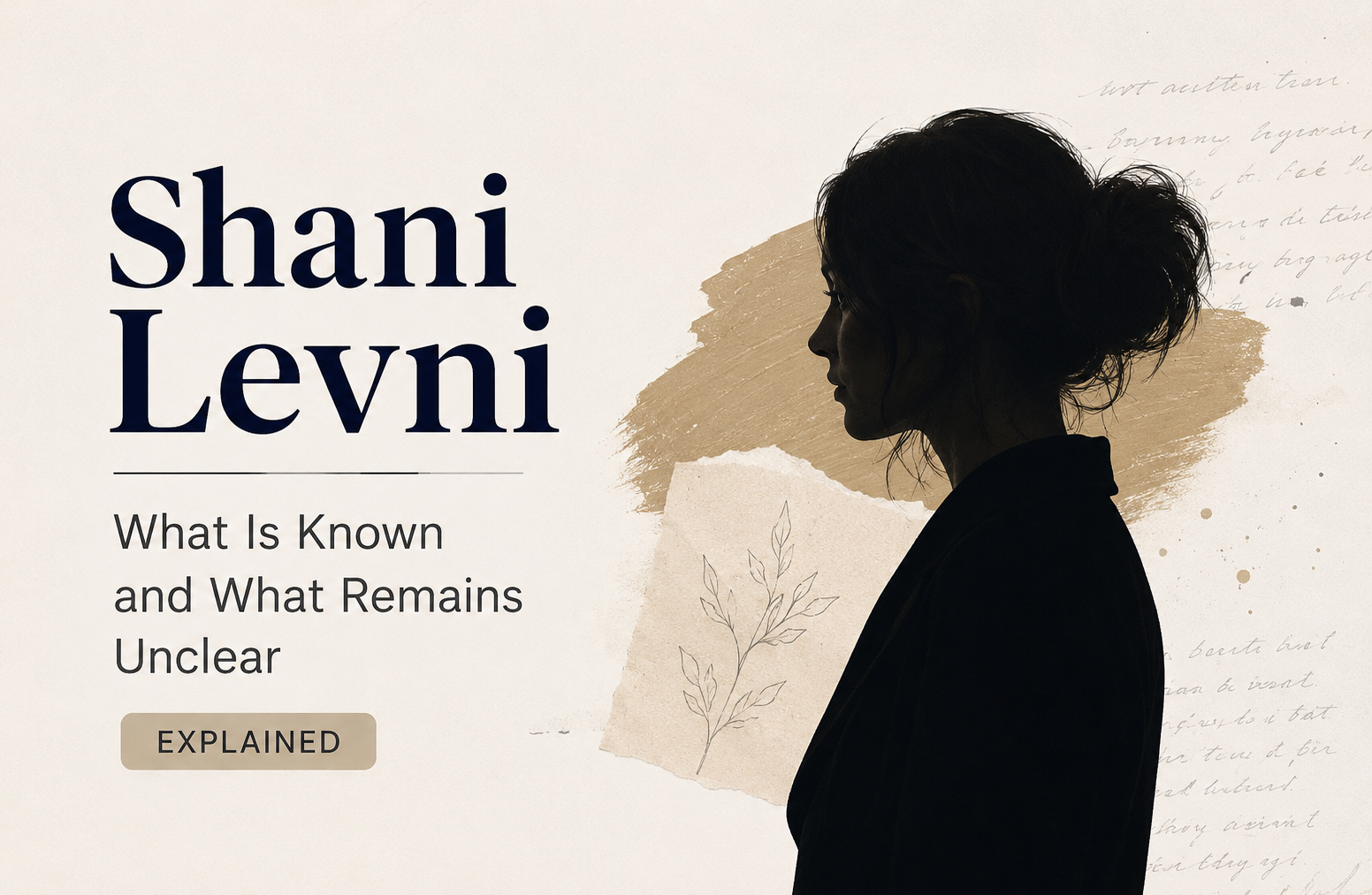 Shani Levni: What Is Known and What Remains Unclear