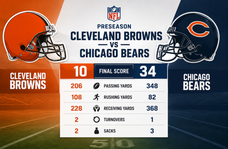 Cleveland Browns vs Chicago Bears Match Player Stats