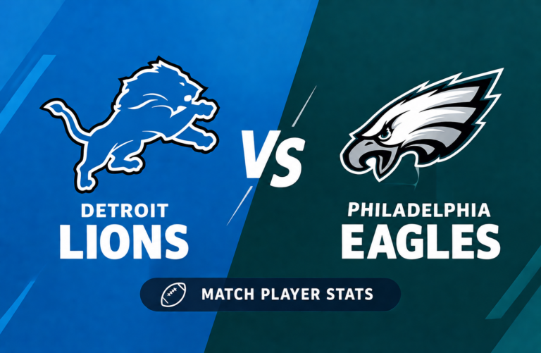 Detroit Lions vs Philadelphia Eagles Match Player Stats