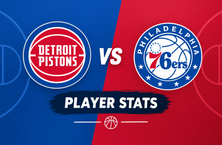 Detroit Pistons vs 76ers Match Player Stats