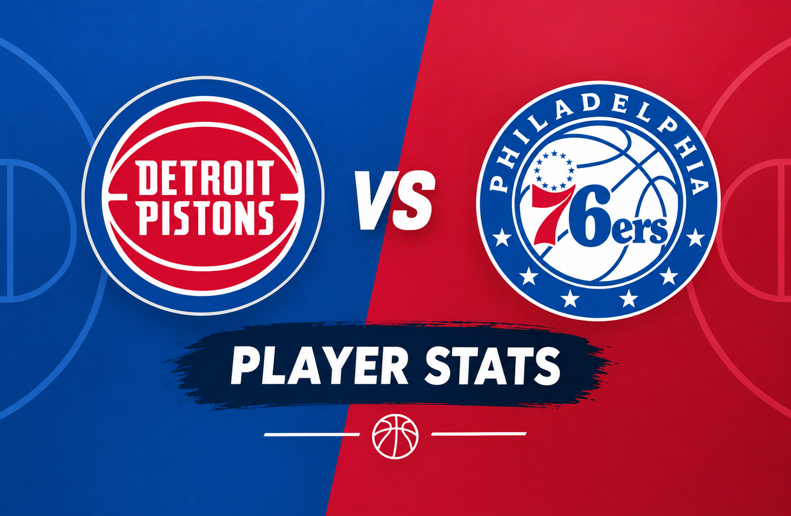 Detroit Pistons vs 76ers Match Player Stats