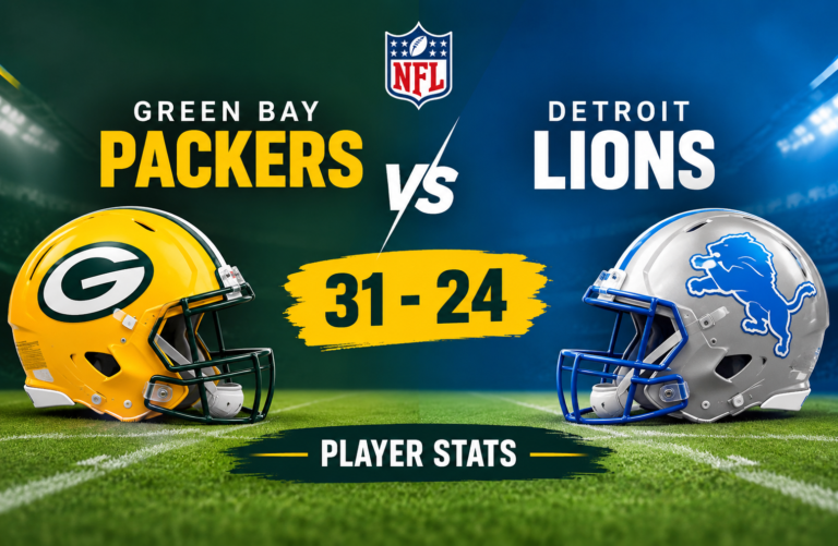 green bay packers vs detroit lions match player stats