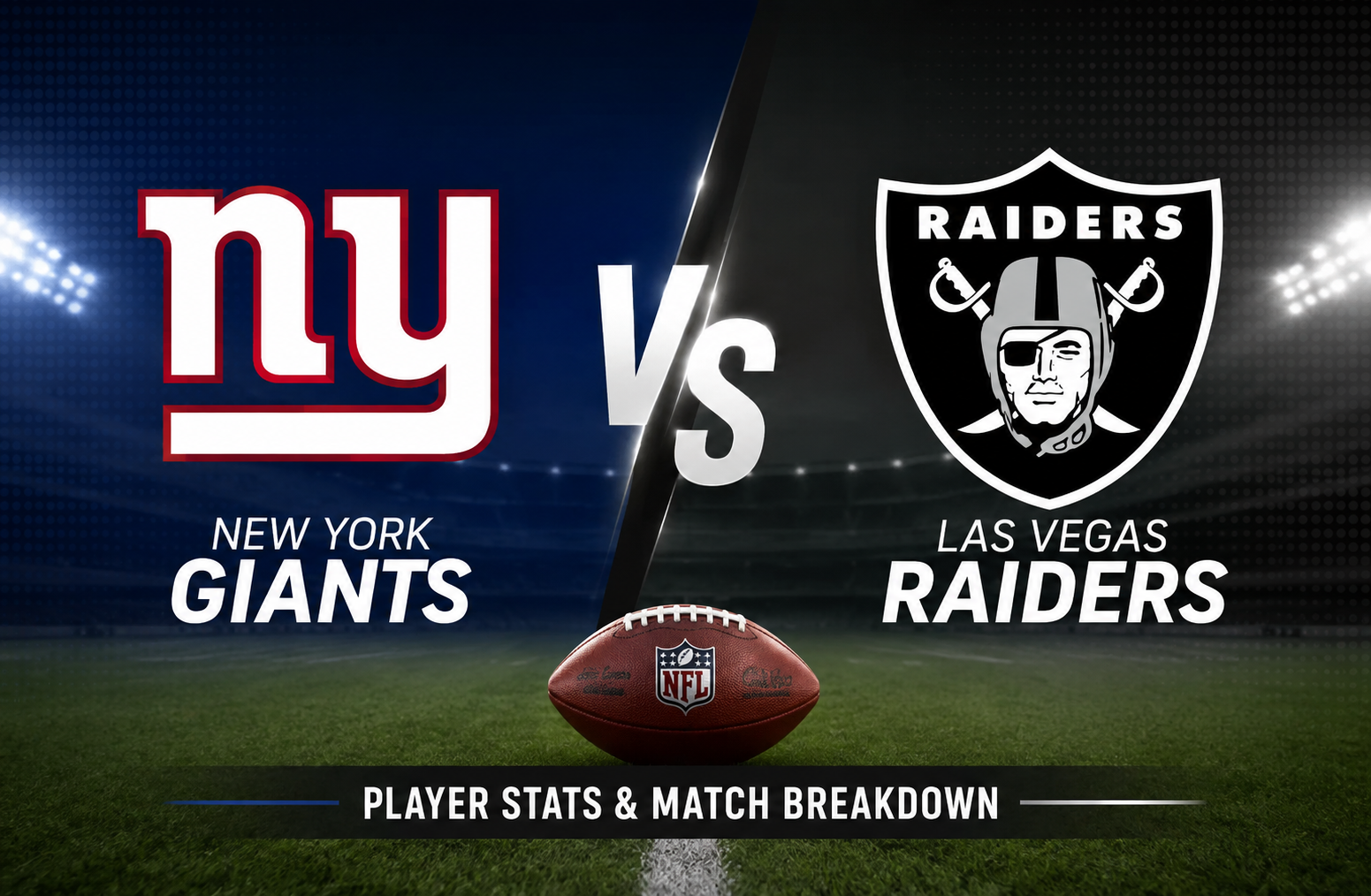 New York Giants vs Las Vegas Raiders Match Player Stats