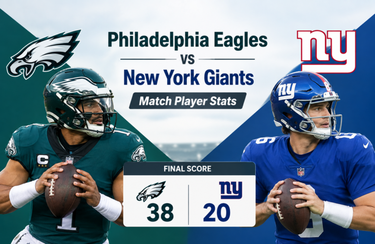 Philadelphia Eagles vs New York Giants Match Player Stats