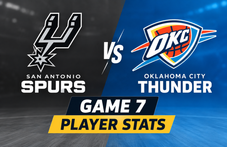 San Antonio Spurs vs Oklahoma City Thunder Game 7 Stats