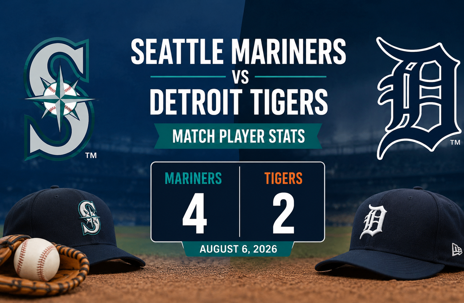 Seattle Mariners vs Detroit Tigers Match Player Stats