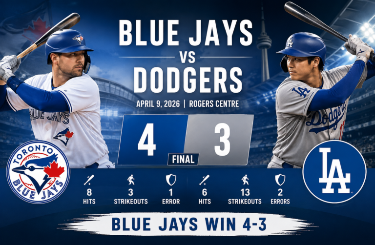 Toronto Blue Jays vs Dodgers Match Player Stats