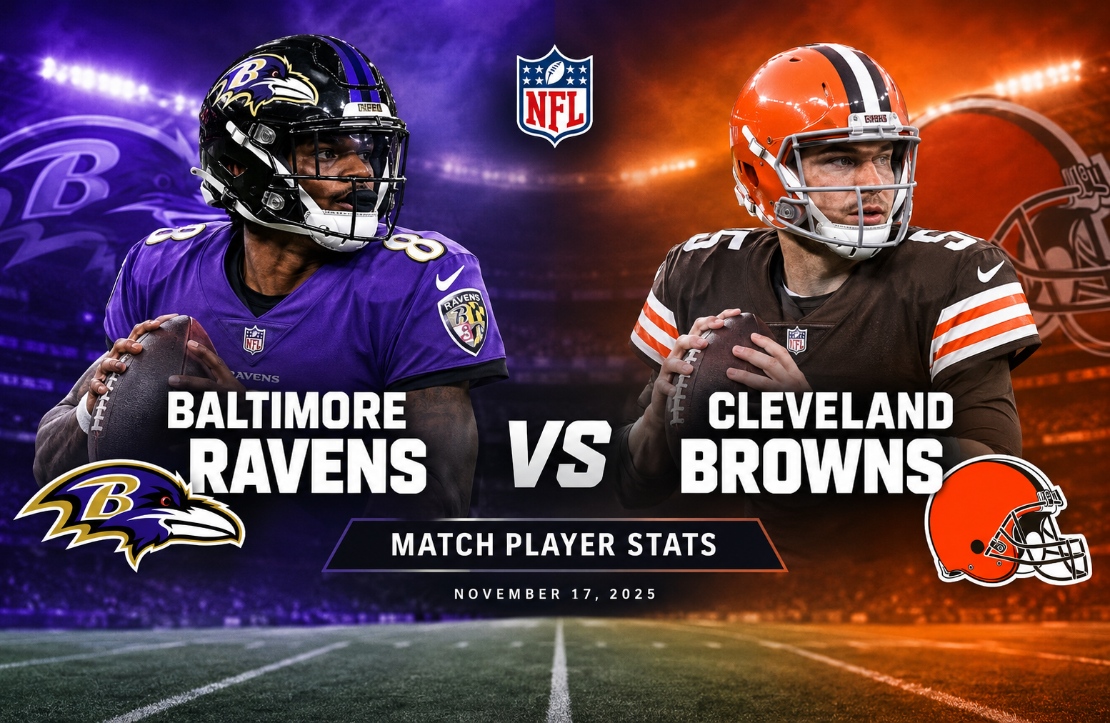 baltimore ravens vs cleveland browns match player stats