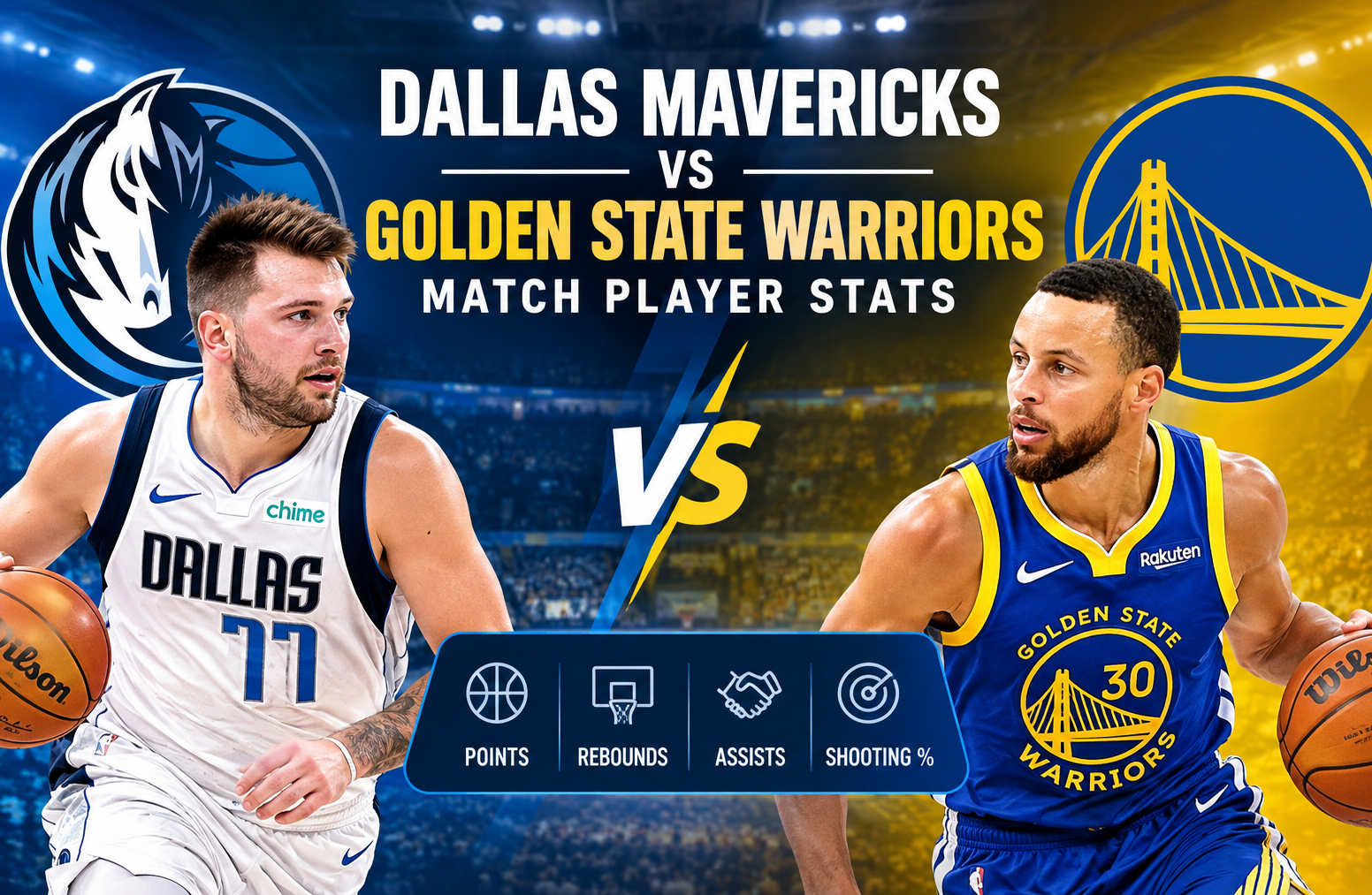 dallas mavericks vs golden state warriors match player stats