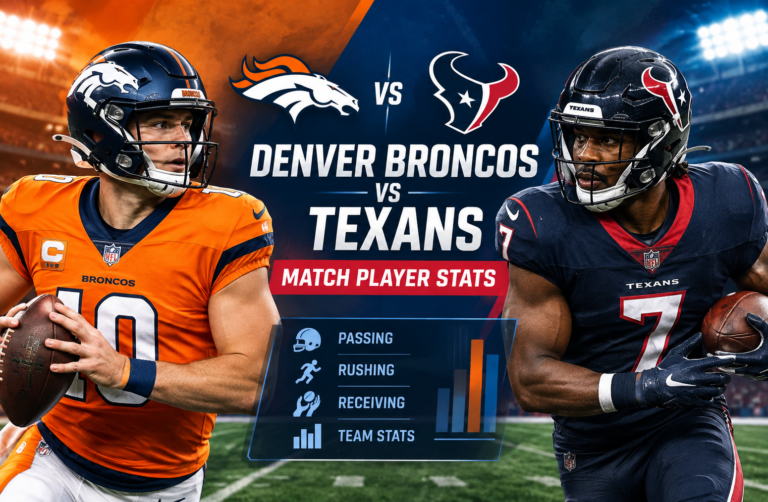 denver broncos vs texans match player stats
