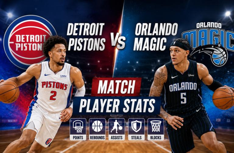 detroit pistons vs orlando magic match player stats