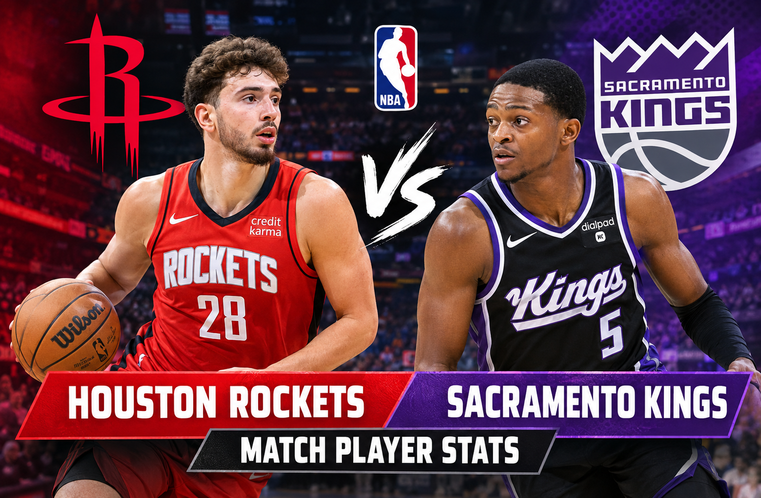 houston rockets vs sacramento kings match player stats