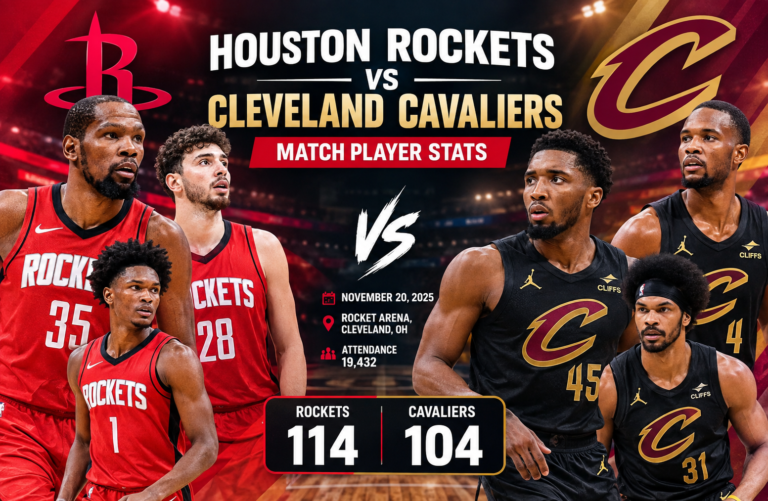 Houston Rockets vs Cleveland Cavaliers Match Player Stats