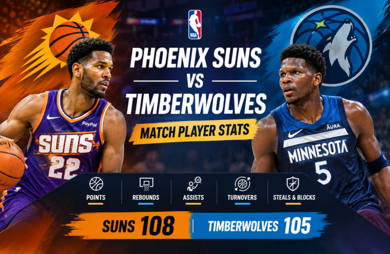 Phoenix Suns vs Timberwolves Match Player Stats