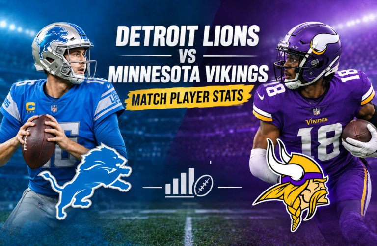 Detroit Lions vs Minnesota Vikings Match Player Stats