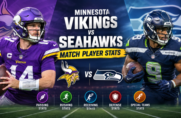 Minnesota Vikings vs Seahawks Match Player Stats