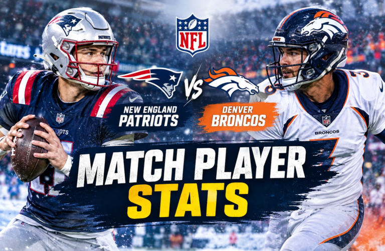 new england patriots vs denver broncos match player stats