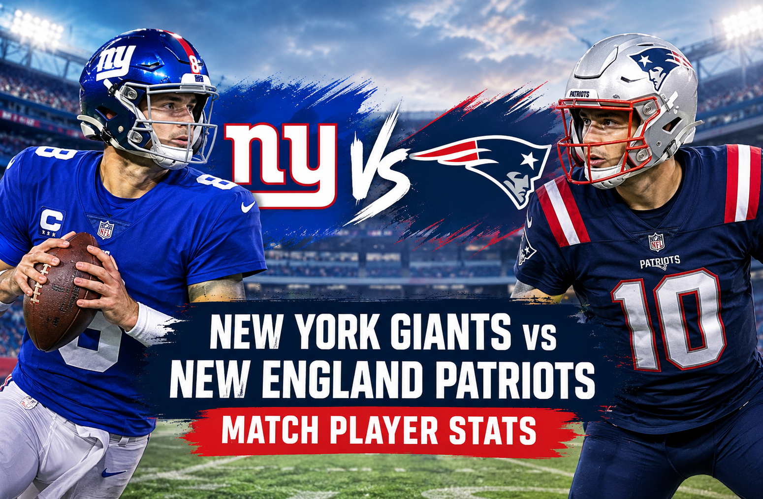 new york giants vs new england patriots match player stats
