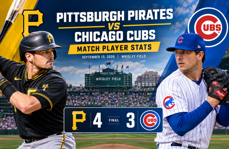 pittsburgh pirates vs chicago cubs match player stats