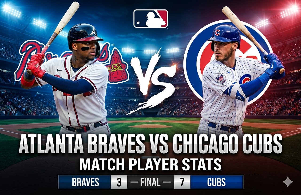 atlanta braves vs chicago cubs match player stats