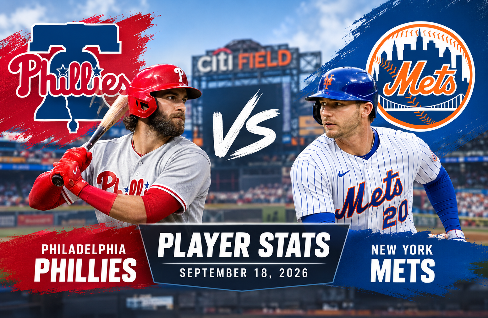 Phillies vs Mets Match Player Stats