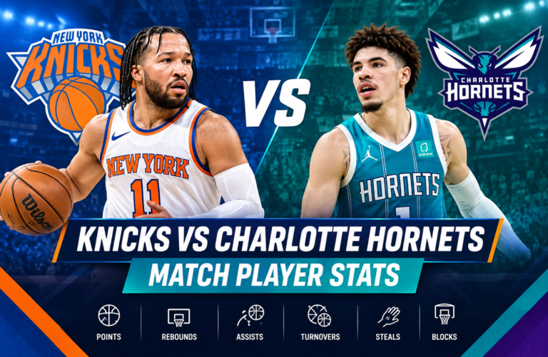 knicks vs charlotte hornets match player stats