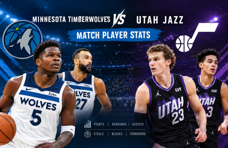 Timberwolves vs Utah Jazz Match Player Stats