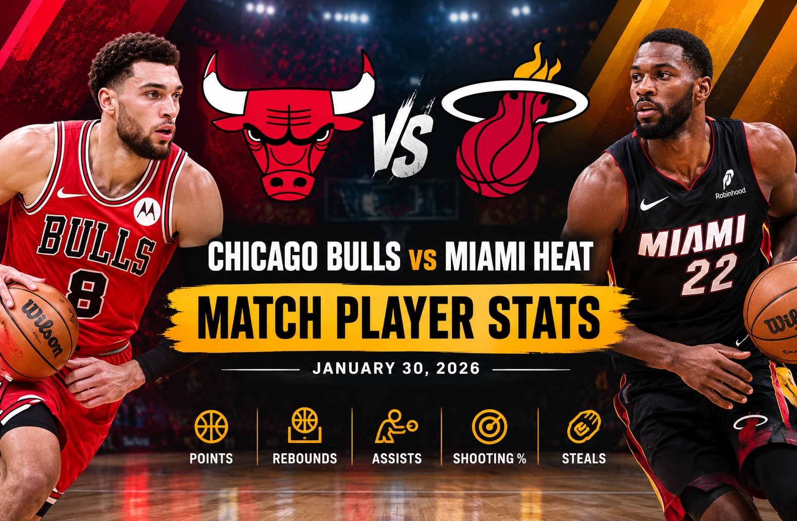 chicago bulls vs miami heat match player stats