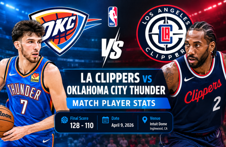 LA Clippers vs Oklahoma City Thunder Player Stats