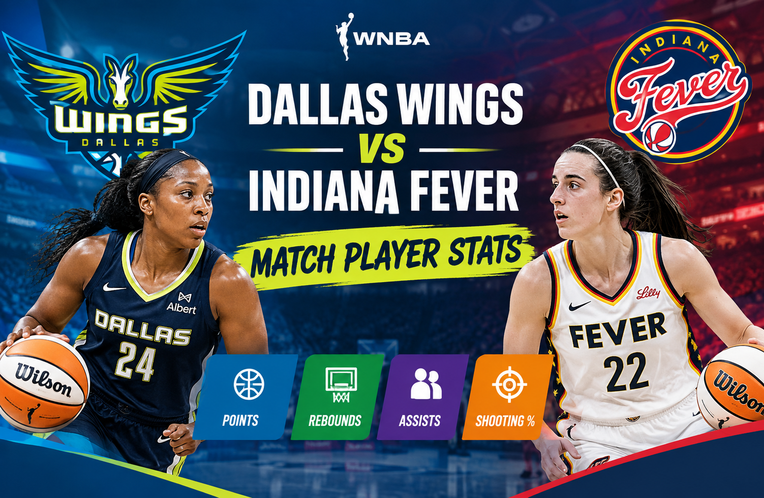 Dallas Wings vs Indiana Fever Match Player Stats