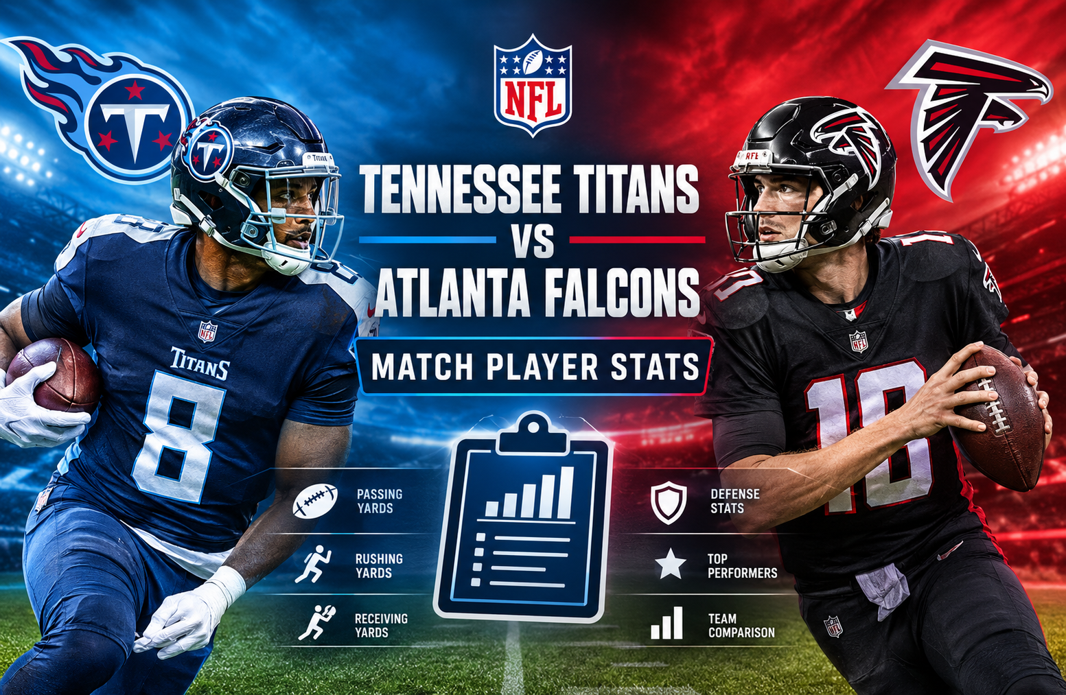 Tennessee Titans vs Atlanta Falcons Match Player Stats