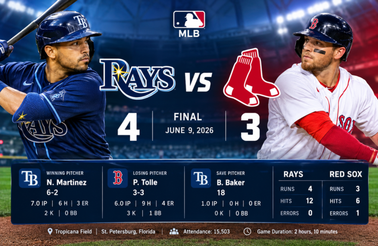 Tampa Bay Rays vs Red Sox Match Player Stats