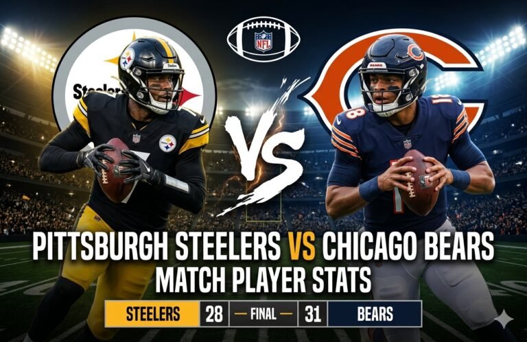 Pittsburgh Steelers vs Chicago Bears Match Player Stats