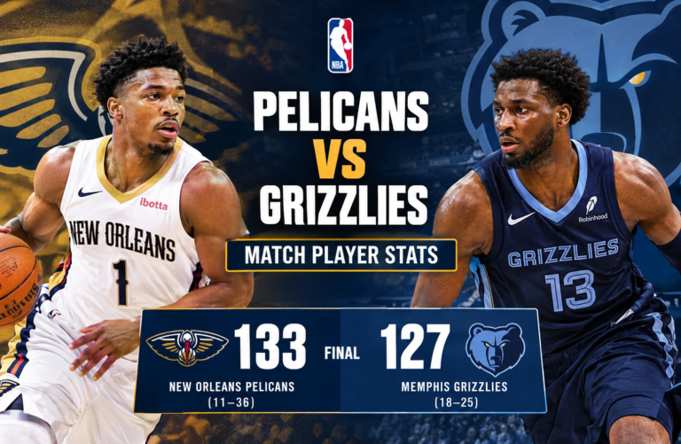 New Orleans Pelicans vs Memphis Grizzlies Match Player Stats