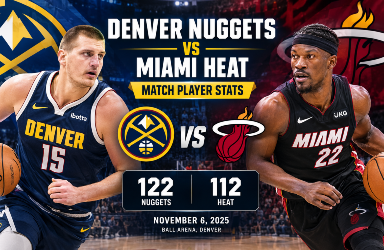 Denver Nuggets vs Miami Heat Match Player Stats
